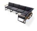 Gartenlounge-Eckteil >Havanna< in Grau, Olefin,Polypropylen - 73x78,5x73 (BxHxT)