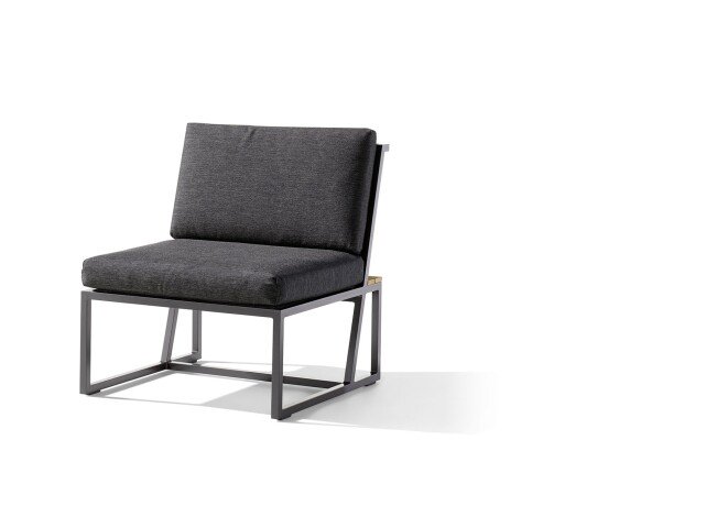 Gartenlounge-Mittelteil >Havanna< in Grau - 72x78,5x73 (BxHxT)