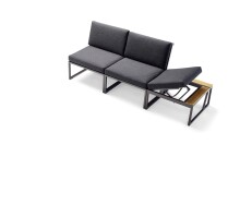 Gartenlounge-Mittelteil >Havanna< in Grau - 72x78,5x73 (BxHxT)