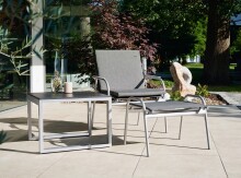 Gartensessel >Sirio< in silbergrau, Kunstfasergewebe - 63x84x63cm (BxHxT)