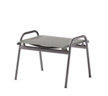 Hocker >Sirio< in hellgrau, Kunstfasergewebe -...