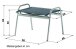 Hocker >Sirio< in hellgrau, Kunstfasergewebe - 59x44x50cm (BxHxT)