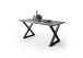 Baumkantentisch >Calabria< in Akazie grau  / anthrazit - 200x77,5x100 (BxHxT)