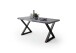 Baumkantentisch >Calabria< in Akazie grau  / anthrazit - 200x79,5x100 (BxHxT)