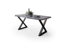 Baumkantentisch >Calabria< in Akazie grau  /...