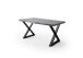 Baumkantentisch >Calabria< in Akazie grau  / anthrazit - 220x79,5x100 (BxHxT)