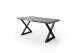 Baumkantentisch >Calabria< in Akazie grau  / anthrazit - 240x79,5x100 (BxHxT)