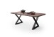Baumkantentisch >Calabria< in Akazie walnuss/anthrazit - 220x79,5x100 (BxHxT)