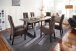 Baumkantentisch >Calabria< in Akazie grau  / anthrazit - 160x76,5x90 (BxHxT)