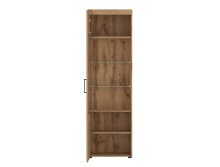 Glasvitrine >CORTINA< in Grandson Eiche Dekor - 58x195x37,4 (BxHxT)