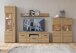 Glasvitrine >CORTINA< in Grandson Eiche Dekor - 58x195x37,4 (BxHxT)