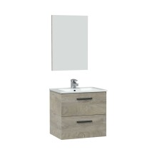 Waschbeckenunterschrank >ARUBA 60< in Alaska-Eiche - 60x57x45 (BxHxT)