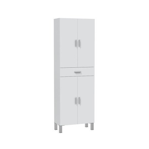 Hochschrank >ARUBA< in weiß glänzend - 60x182x29 (BxHxT)