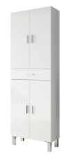 Hochschrank >ARUBA< in weiß glänzend - 60x182x29 (BxHxT)
