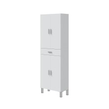 Hochschrank >ARUBA< in weiß glänzend - 60x182x29 (BxHxT)