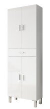Hochschrank >ARUBA< in weiß glänzend - 60x182x29 (BxHxT)