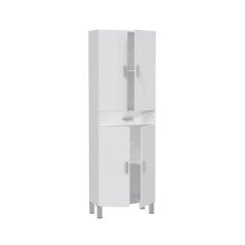 Hochschrank >ARUBA< in weiß glänzend - 60x182x29 (BxHxT)