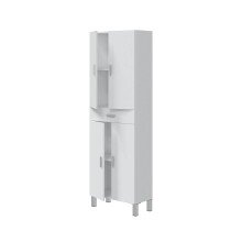 Hochschrank >ARUBA< in weiß glänzend - 60x182x29 (BxHxT)