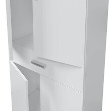Hochschrank >ARUBA< in weiß glänzend - 60x182x29 (BxHxT)