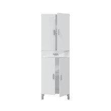 Hochschrank >ARUBA< in weiß glänzend - 60x182x29 (BxHxT)