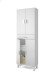 Hochschrank >ARUBA< in weiß glänzend - 60x182x29 (BxHxT)