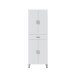 Hochschrank >ARUBA< in weiß glänzend - 60x182x29 (BxHxT)