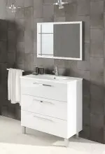 Badezimmer-Set >ATHENA< in weiß glänzend...