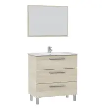 Waschbeckenunterschrank >ATHENA< in Eiche   -...