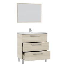 Waschbeckenunterschrank >ATHENA< in Eiche   - 80x86x45 (BxHxT)