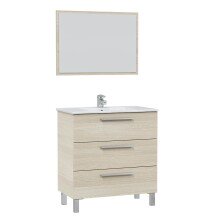 Waschbeckenunterschrank >ATHENA< in Eiche   -...