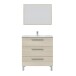 Waschbeckenunterschrank >ATHENA< in Eiche   - 80x86x45 (BxHxT)
