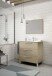 Waschbeckenunterschrank >ATHENA< in Eiche   - 80x86x45 (BxHxT)