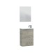 Waschbeckenunterschrank >COMPACT< (2er-Set) mit Spiegel, Alaska-Eiche - 40x58x22 (BxHxT)