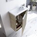 Waschbeckenunterschrank >COMPACT< (2er-Set) mit Spiegel, Alaska-Eiche - 40x58x22 (BxHxT)