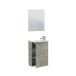 Waschbeckenunterschrank >COMPACT< (2er-Set) mit Spiegel, Alaska-Eiche - 40x58x22 (BxHxT)