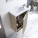 Waschbeckenunterschrank >COMPACT< (2er-Set) mit Spiegel, Alaska-Eiche - 40x58x22 (BxHxT)