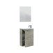 Waschbeckenunterschrank >COMPACT< (2er-Set) mit Spiegel, Alaska-Eiche - 40x58x22 (BxHxT)