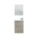 Waschbeckenunterschrank >COMPACT< (2er-Set) mit Spiegel, Alaska-Eiche - 40x58x22 (BxHxT)