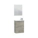 Waschbeckenunterschrank >COMPACT< (2er-Set) mit Spiegel, Alaska-Eiche - 40x58x22 (BxHxT)