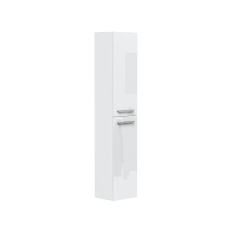 Hängeschrank >ATHENA< in Weiß lackiert / weiß glänzend - 30x150x25 (BxHxT)