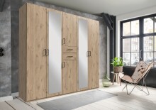 Drehtürenschrank >Dillingen< in VIKING OAK NACHBILDUNG - 225x208x58cm (BxHxT)