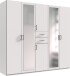 Drehtürenschrank >Dillingen< in WEISS - 225x208x58cm (BxHxT)