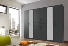 Drehtürenschrank >Dillingen< in GRAPHIT - 270x208x58cm (BxHxT)