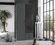 Drehtürenschrank >Soest< in GRAPHIT + GLAS...