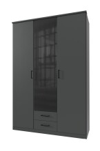 Drehtürenschrank >Soest< in GRAPHIT + GLAS...