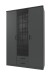 Drehtürenschrank >Soest< in GRAPHIT + GLAS SCHWARZ - 135x199x58cm (BxHxT)