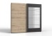 Schwebetürenschrank >Minden< in HICKORY OAK DEKOR / STEEL - 225x208x65cm B/H/T