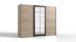 Schwebetürenschrank >Minden< in HICKORY OAK DEKOR / STEEL - 270x208x65cm (B/H/T)