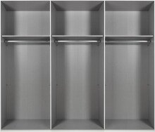 Schwebetürenschrank >Minden< in HICKORY OAK DEKOR / STEEL - 270x208x65cm B/H/T