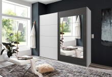 Schwebetürenschrank >Minden< in WEISS + RAW...